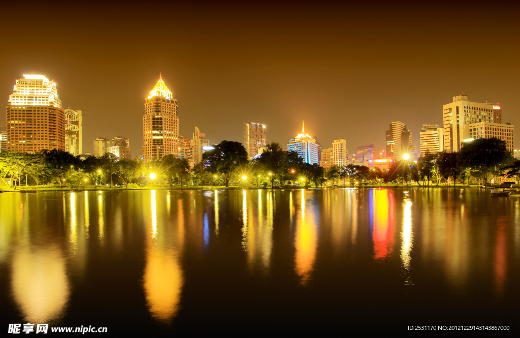 璀璨城市灯光夜景