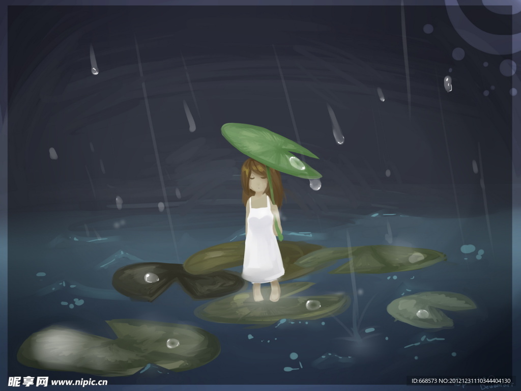 荷叶少女