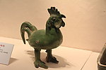 绿釉陶鸡