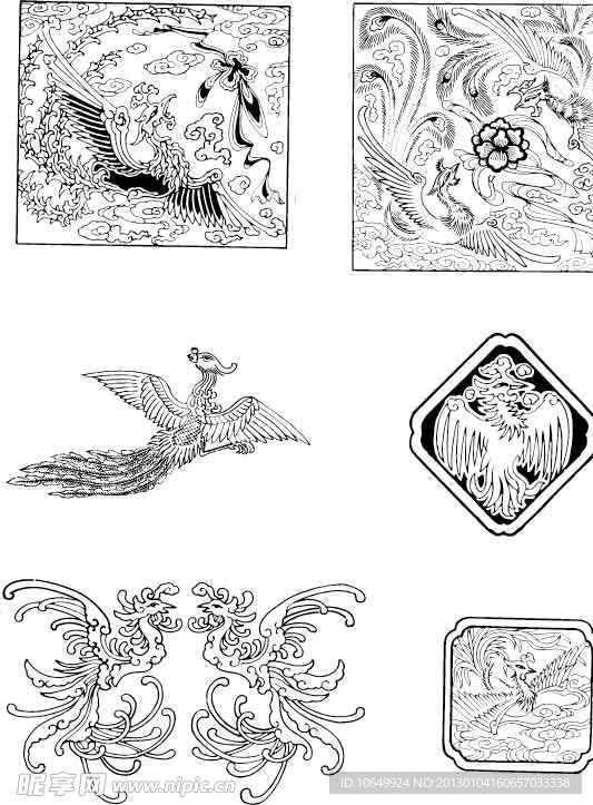 凤纹 古典凤纹 花纹 古典原素