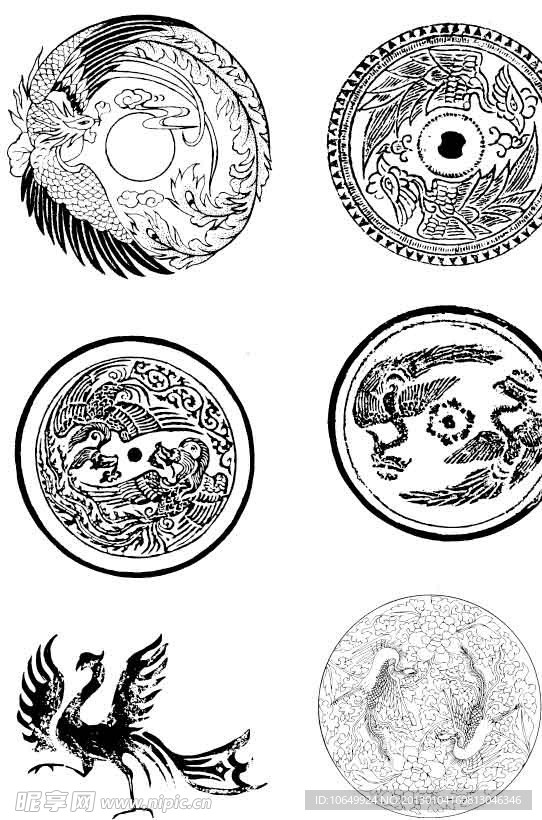凤纹 古典凤纹 花纹 古典原素