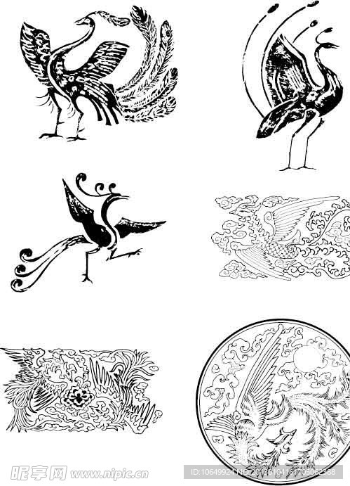 凤纹 古典凤纹 花纹 古典原素