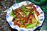 葱炒护心肉