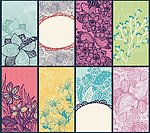 时尚手绘鲜花花卡