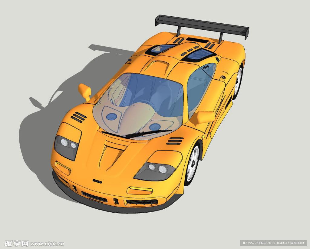 跑车精致3D模型