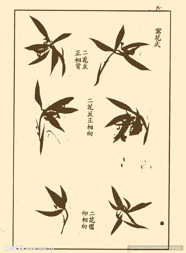 芥子园画谱 兰花
