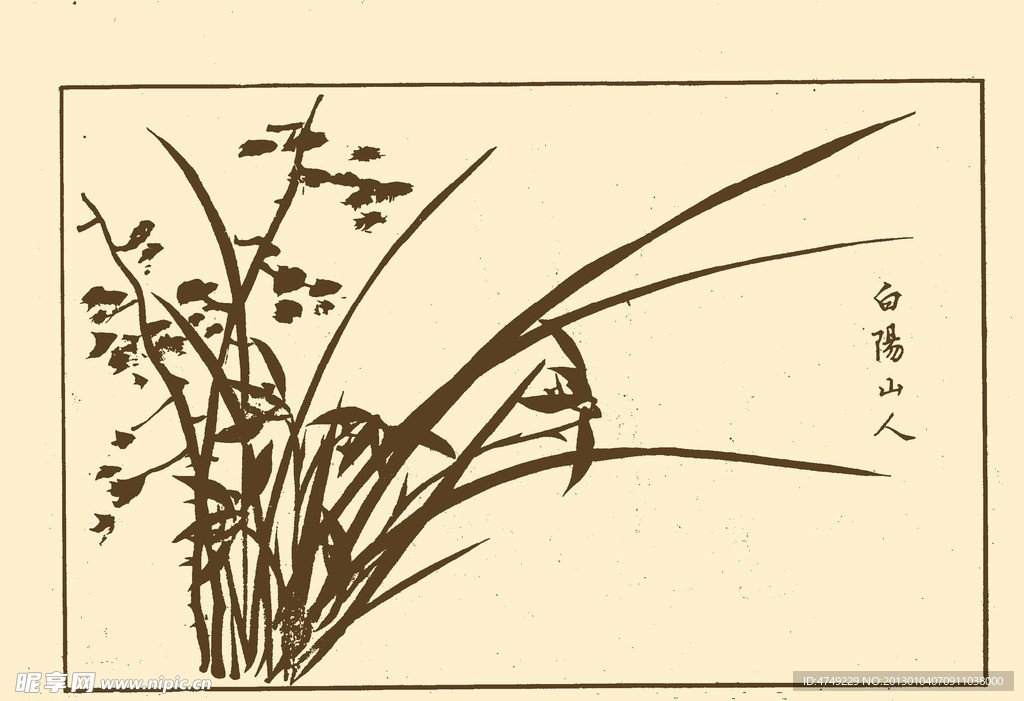 芥子园画谱 兰花