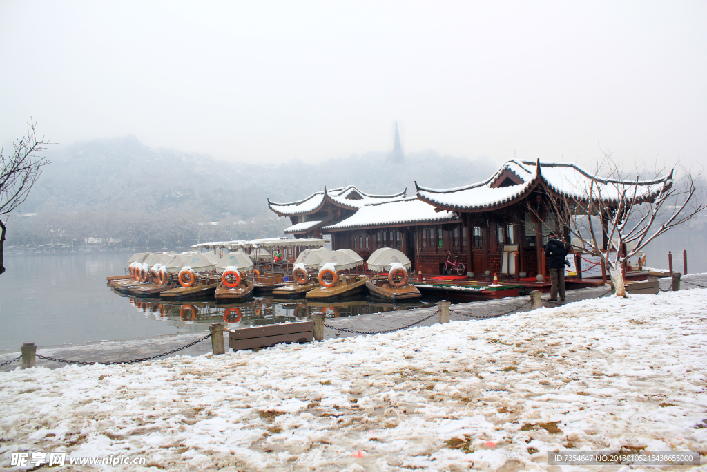 西湖雪景