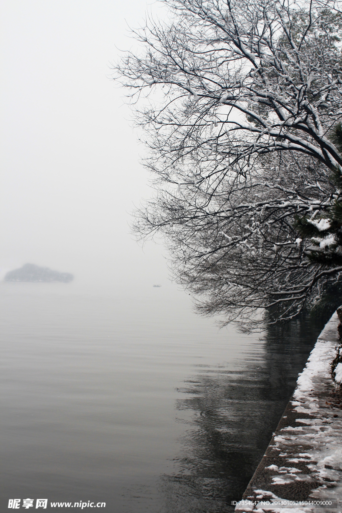 西湖雪景