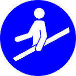 下楼时请扶手指令标志