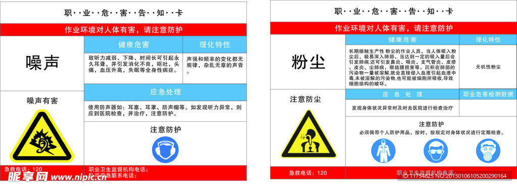 企业危害告知卡