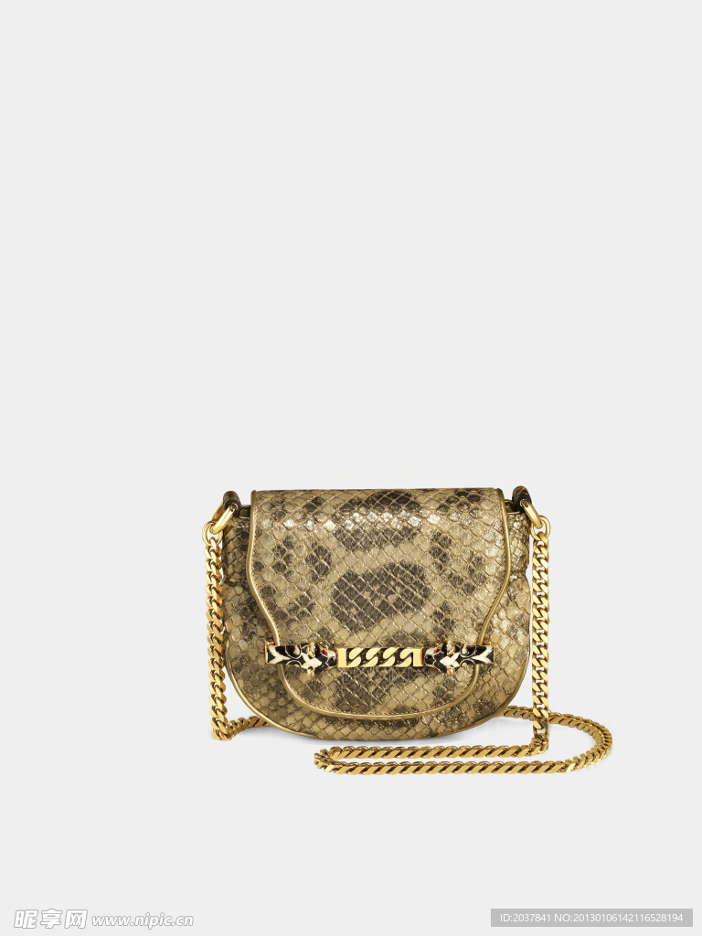 Gucci 金色豹纹包