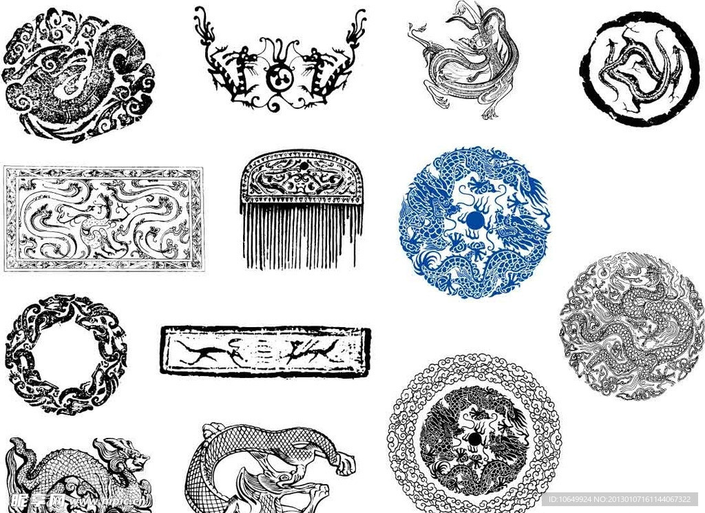 龙纹 传统图案 古典图案
