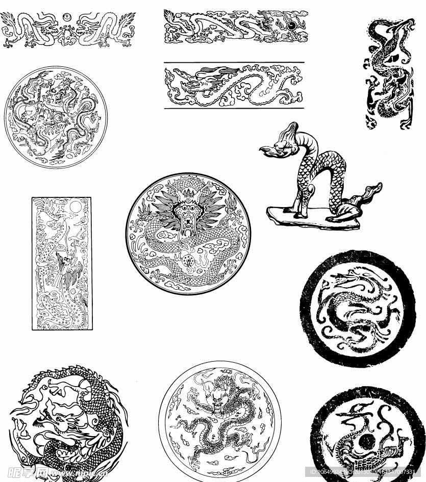 龙纹 传统图案 古典图案
