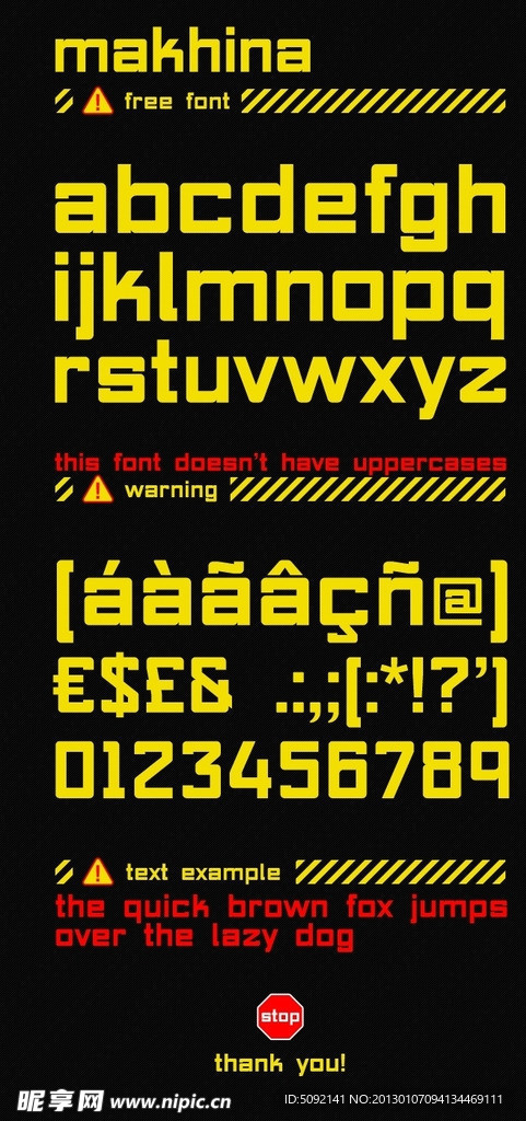 硬朗风格英文字体