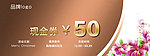现金券50元DM宣传单优惠券