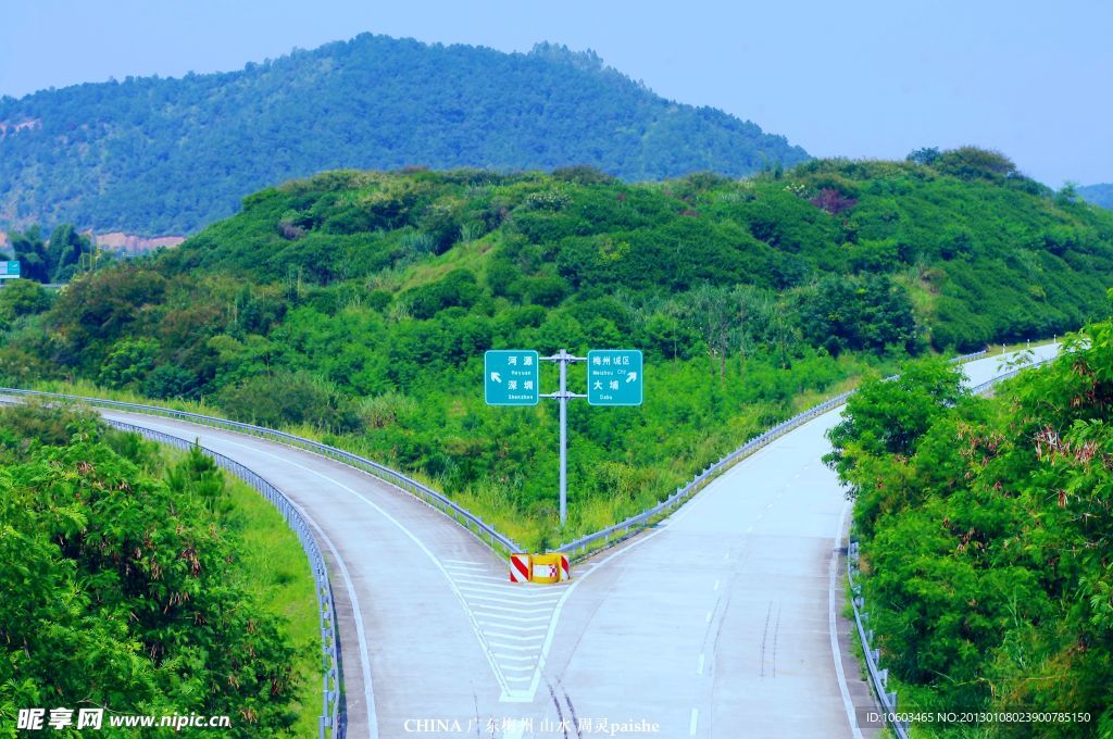 山水梅州 交通风景