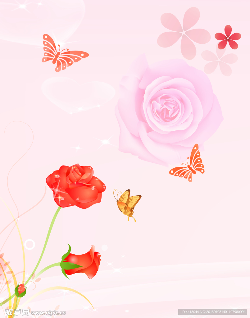花朵移门