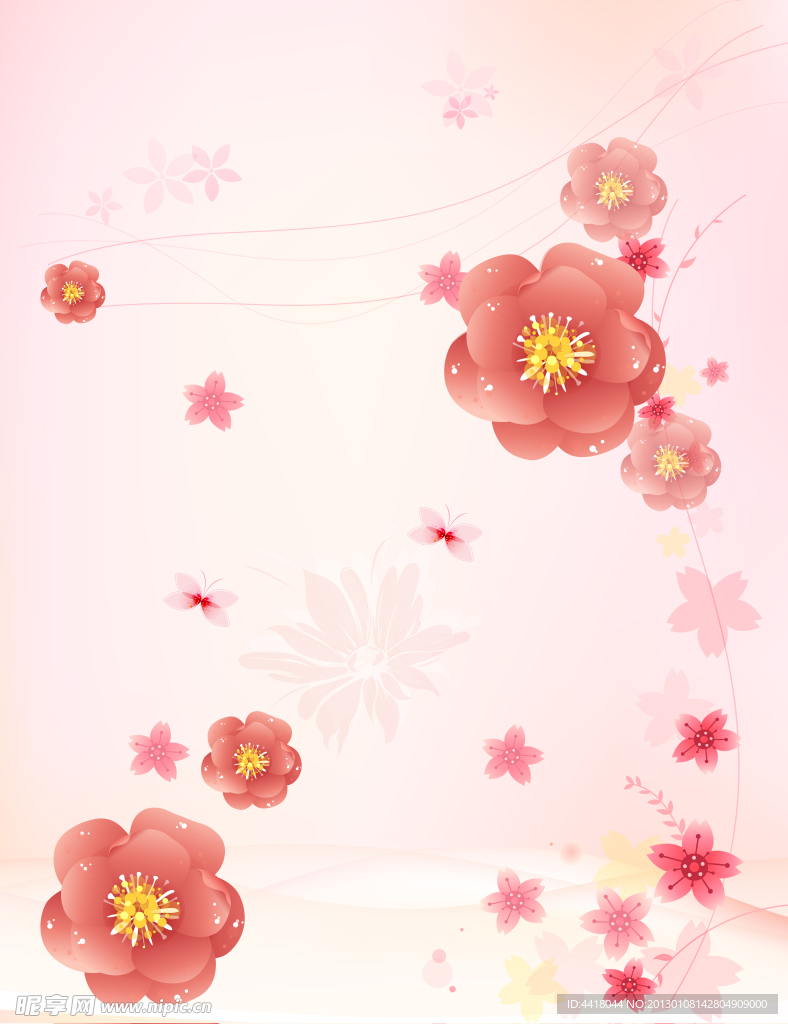 花朵移门