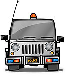 卡通警车