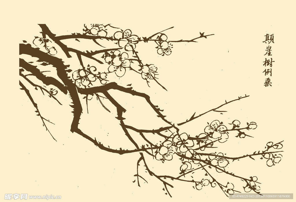 芥子园画谱 梅花