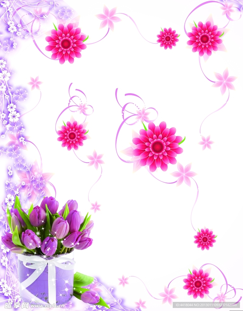 花朵移门