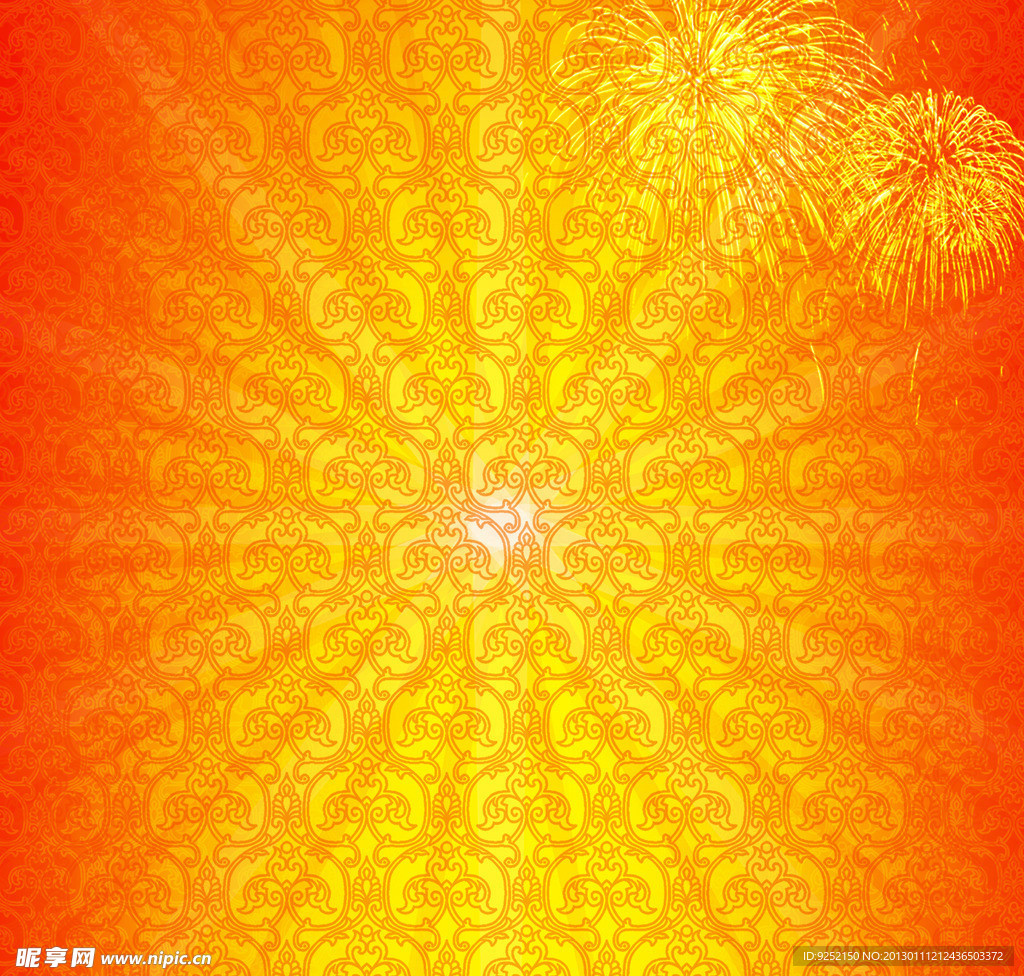 红色花纹图片