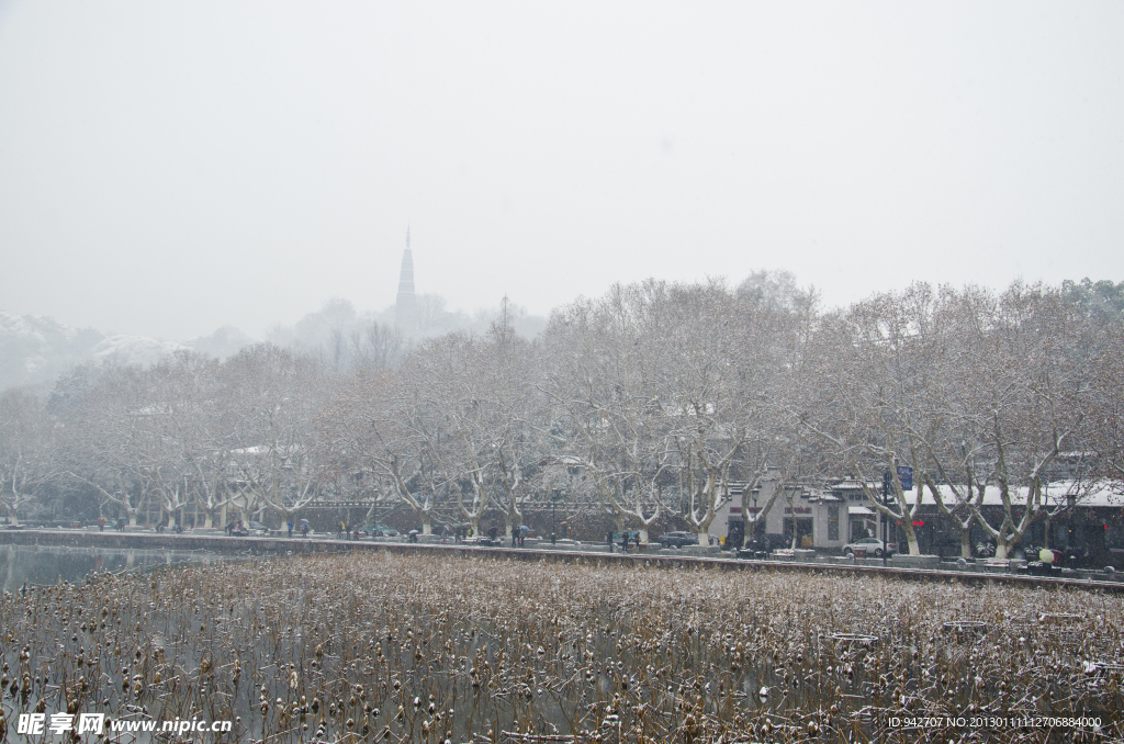 西湖雪景