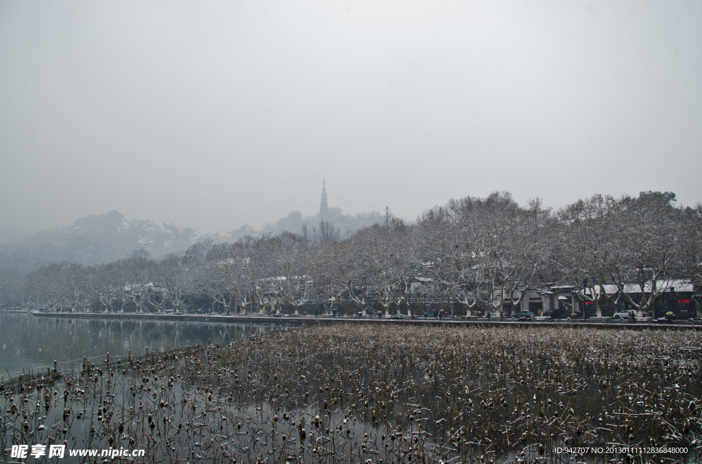 西湖雪景