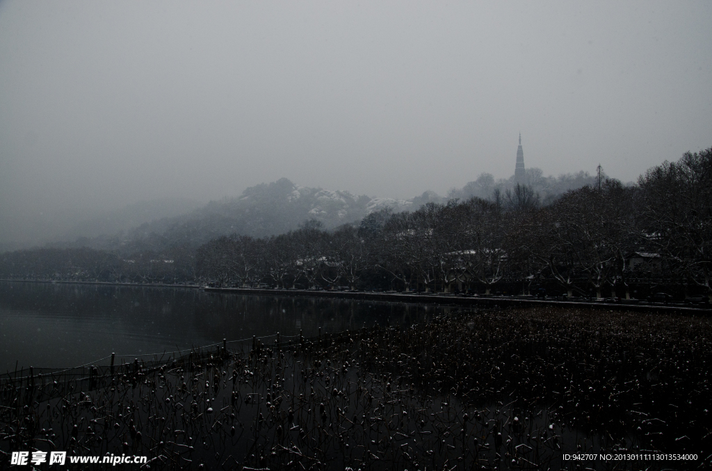 西湖雪景