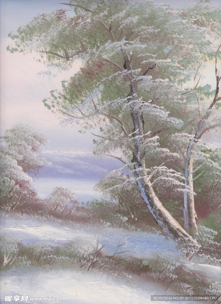 雪景 油画