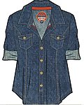 服装设计稿牛仔衣