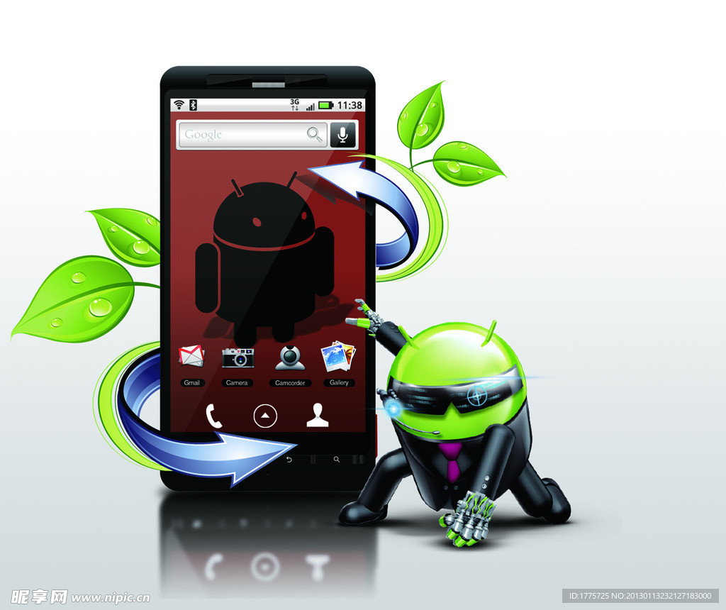 android手机 android机器人 手机ui