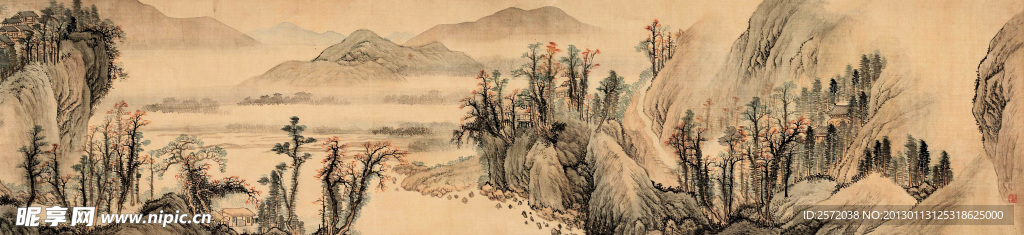 仿古山水图