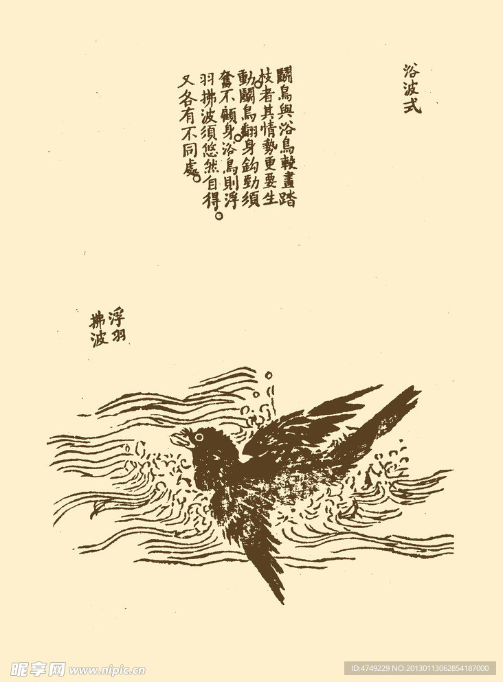 芥子园画谱 花鸟