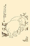 芥子园画谱 大象