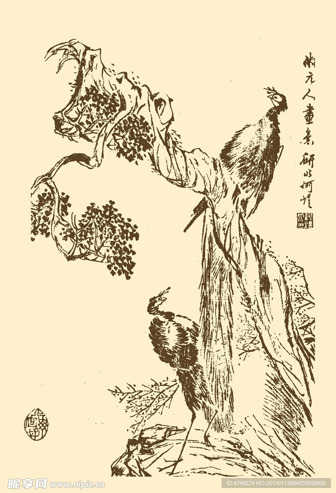 芥子园画谱 翎毛