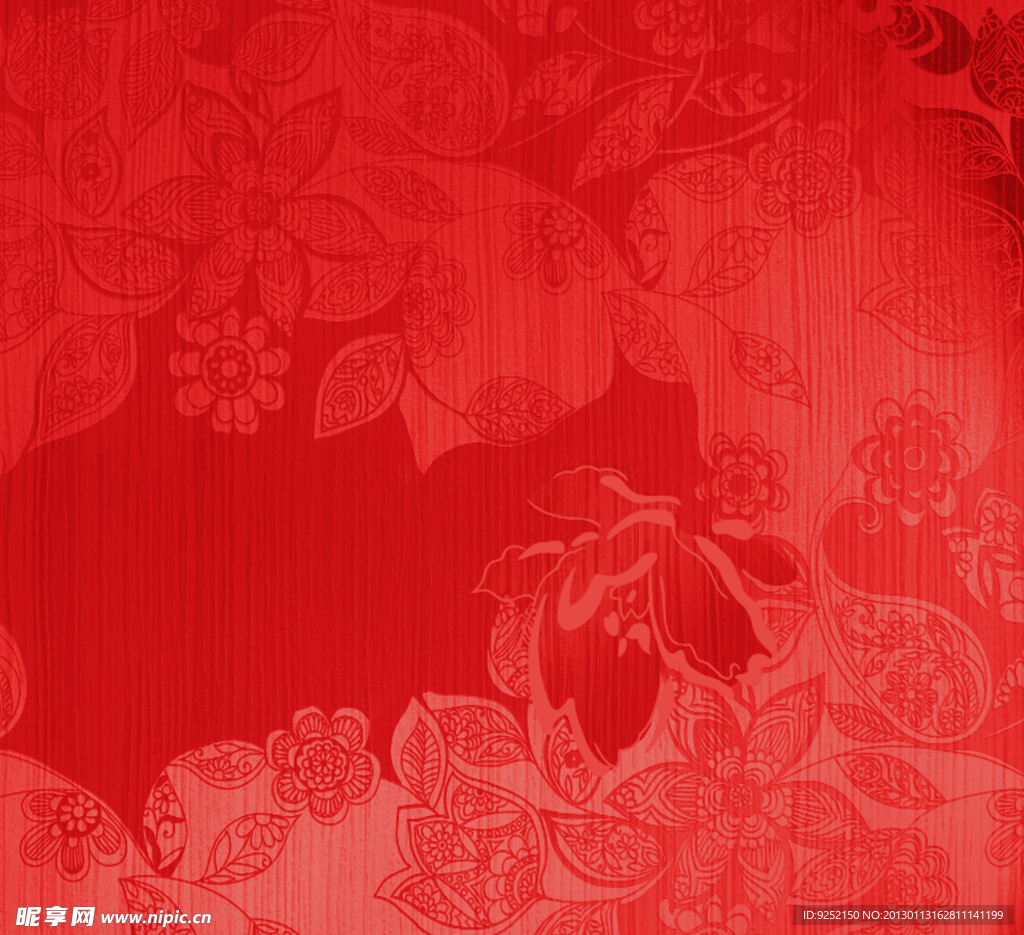 红色花纹图片