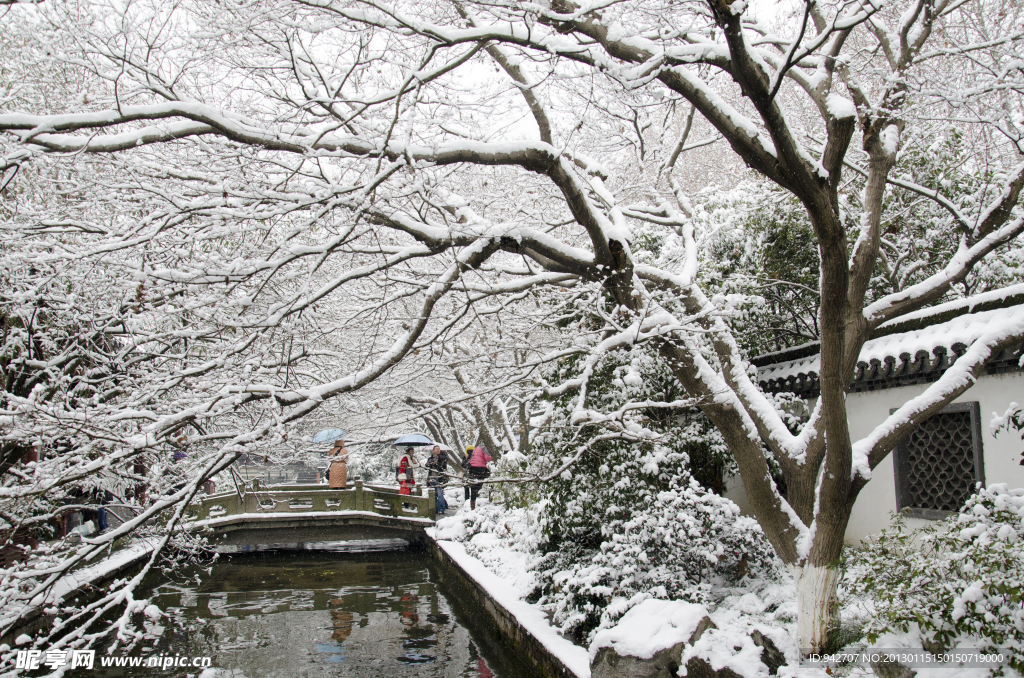 西湖雪景