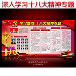 深入学习十八大精神宣传栏设计