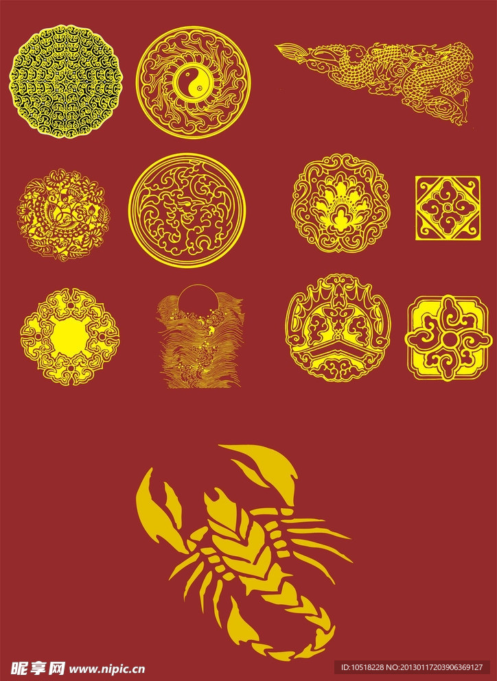 古代花纹