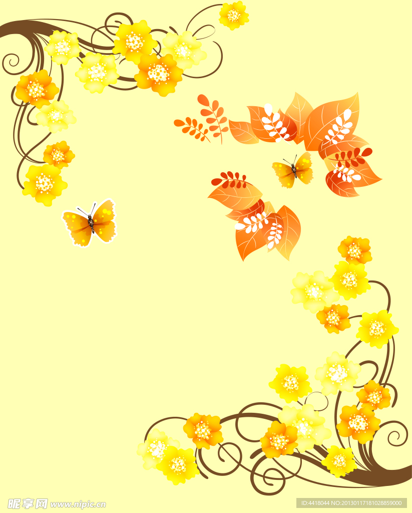 花朵移门
