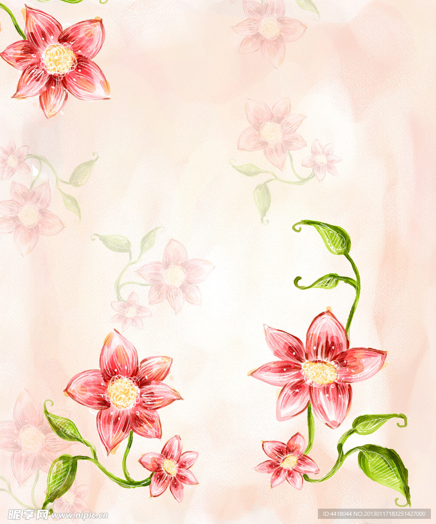 花朵移门
