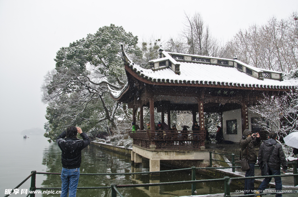 西湖雪景