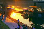 程江黄昏 夕阳晚钓