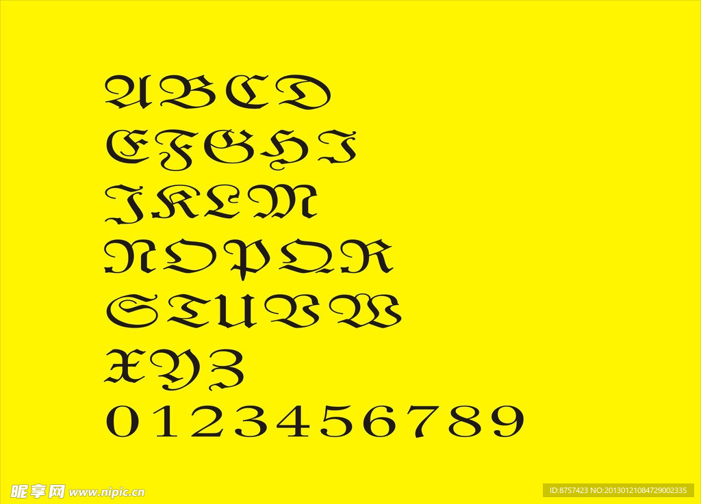 字母 数字 字母数字设计