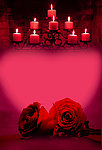 唯美烛光玫瑰浪漫情人节背景