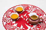 剪纸 茶具