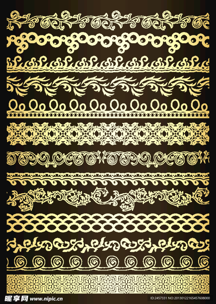 金色欧式花纹