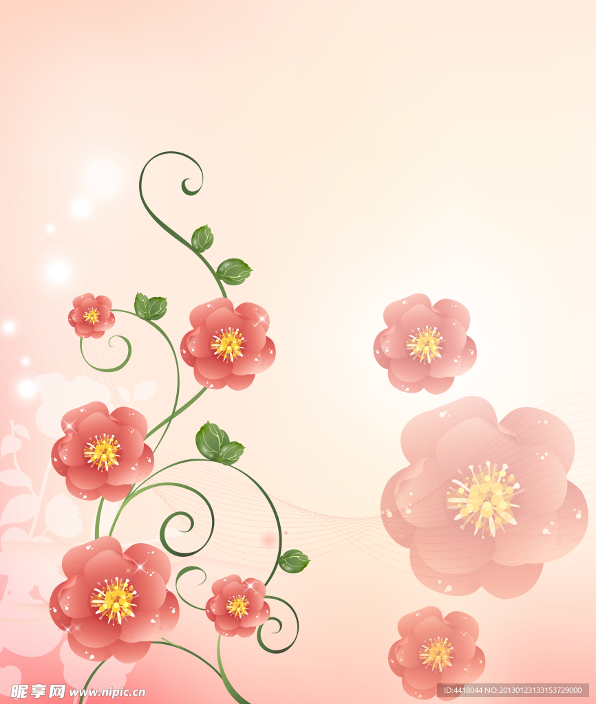 花朵移门